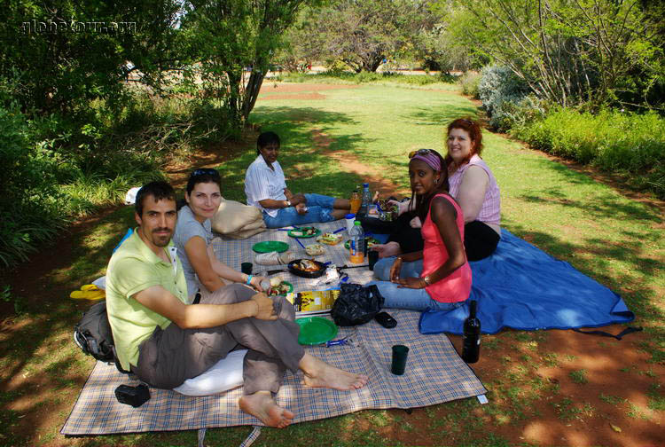 South Africa,  Jan and Alex with Riana and Maski in Pretoria