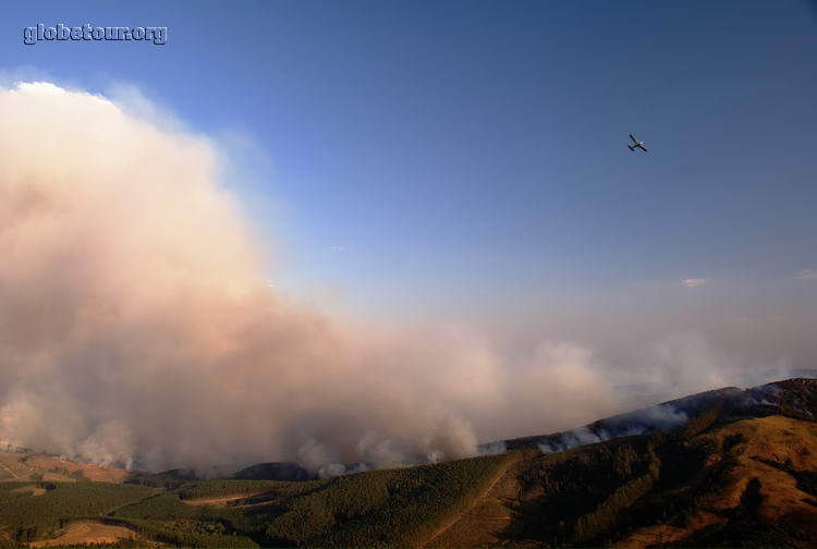 South Africa, woods fire