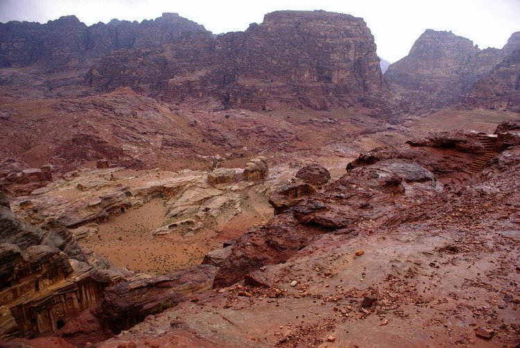 Jordan, Petra, view from High Palace of Sacrifice