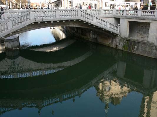 Slovenia, Ljubjana, triple bridge