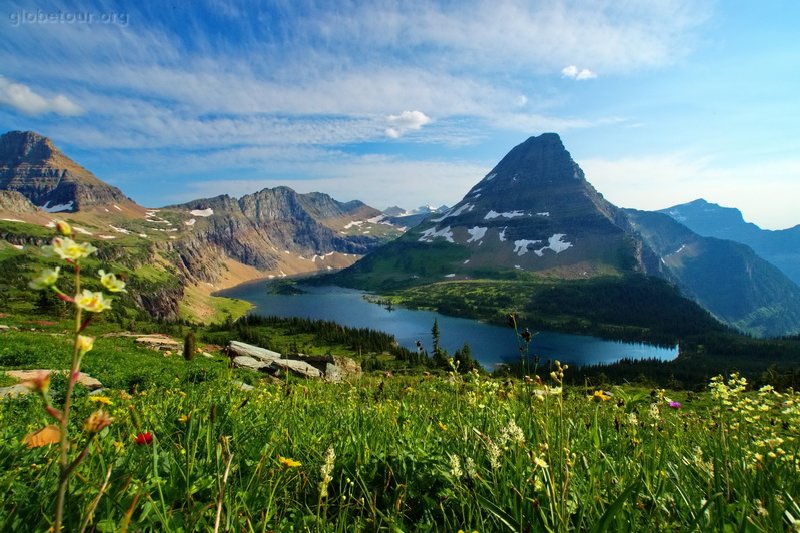 US, Montana,Glacier National Park, hidden lake