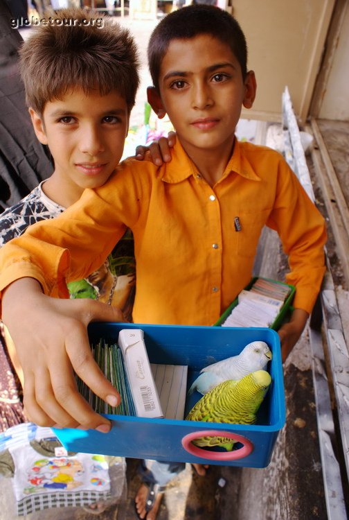 Iran, Shiraz, two boys