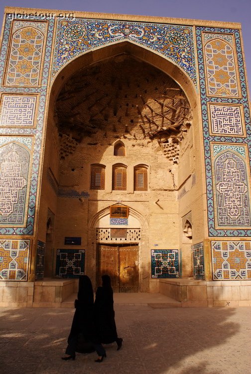 Iran, Kerman, old entrance to bazar