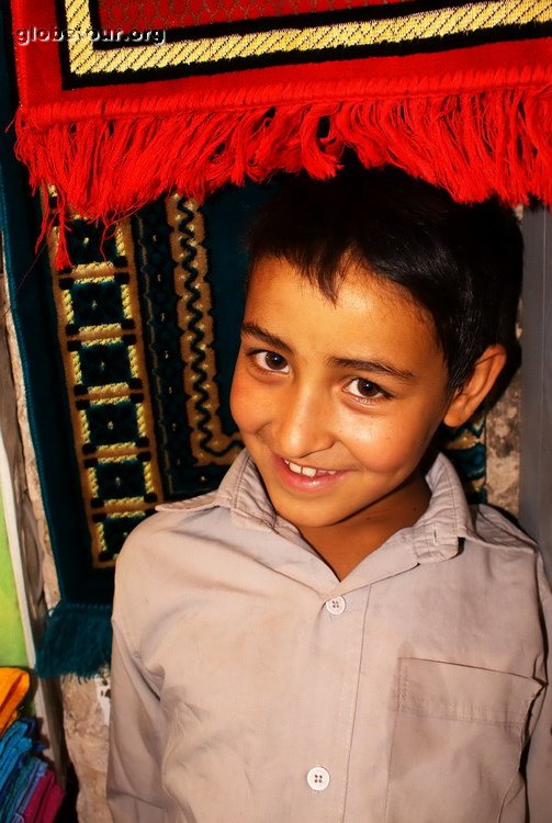 Iran, Kerman,  child in bazar