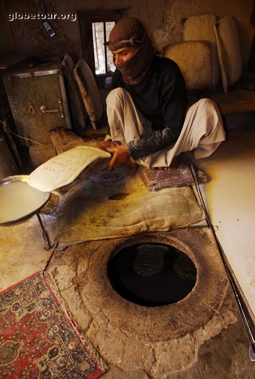 Pakistan, Quetta, making bread