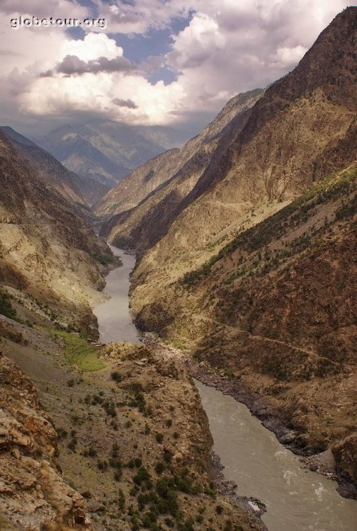 Pakistan, Karakorum Highway, Indus riber