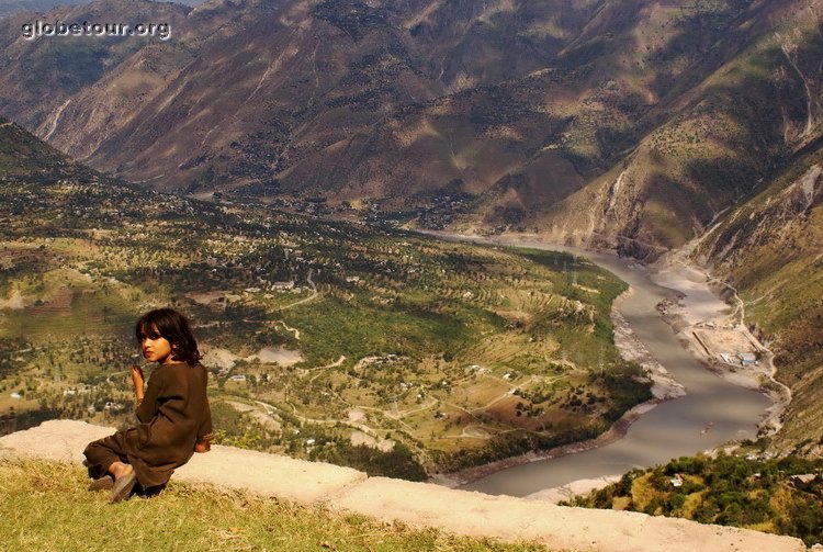 Pakistan, Karakorum Highway, view from Banna