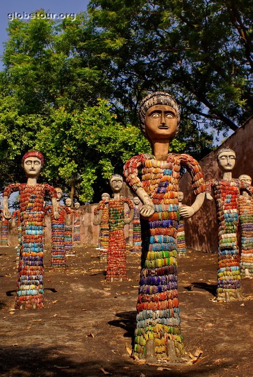 India, Chandigarh, rock garden