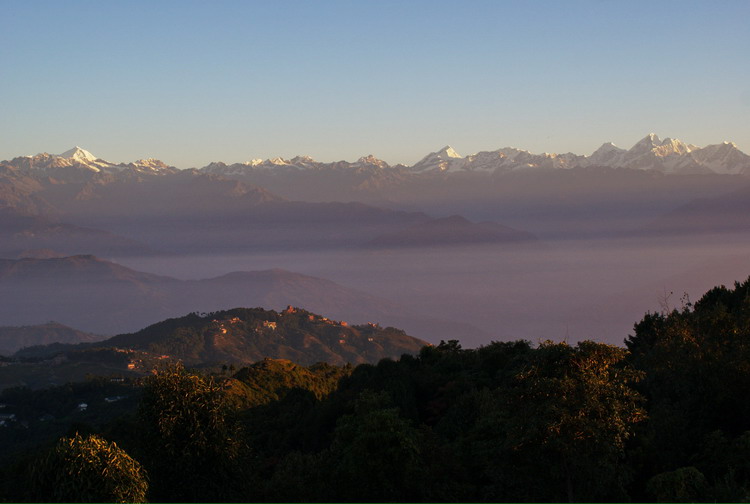 Nepal, Himalayas from Nagarkot