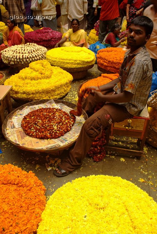 India, Bangalore flour market