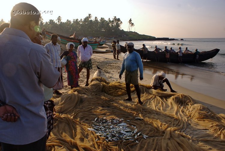 India, Varkala, fishing