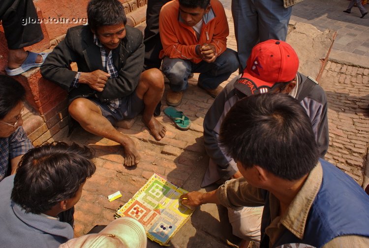 Nepal, kathmandu, playing parchis