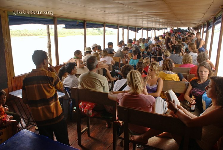 Laos, Travel on boat in Mekong river