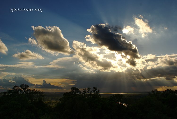 Cambodia, Angkor, sunset from Phnom Bakheng