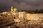 Israel,+Jerusalem,+Western+Wall+behind+Dome+of+the+R