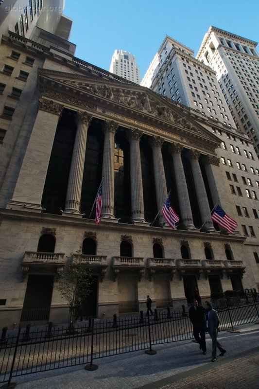 US, New York, Wall street - stock exchange