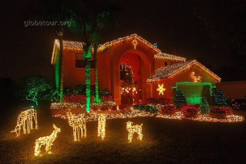 US, florida, houses in christmass